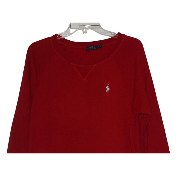 Ralph Lauren Polo Fleece Sweatshirt Womens M Crewneck Pony Embroidered Pullover - Picture 2 of 5